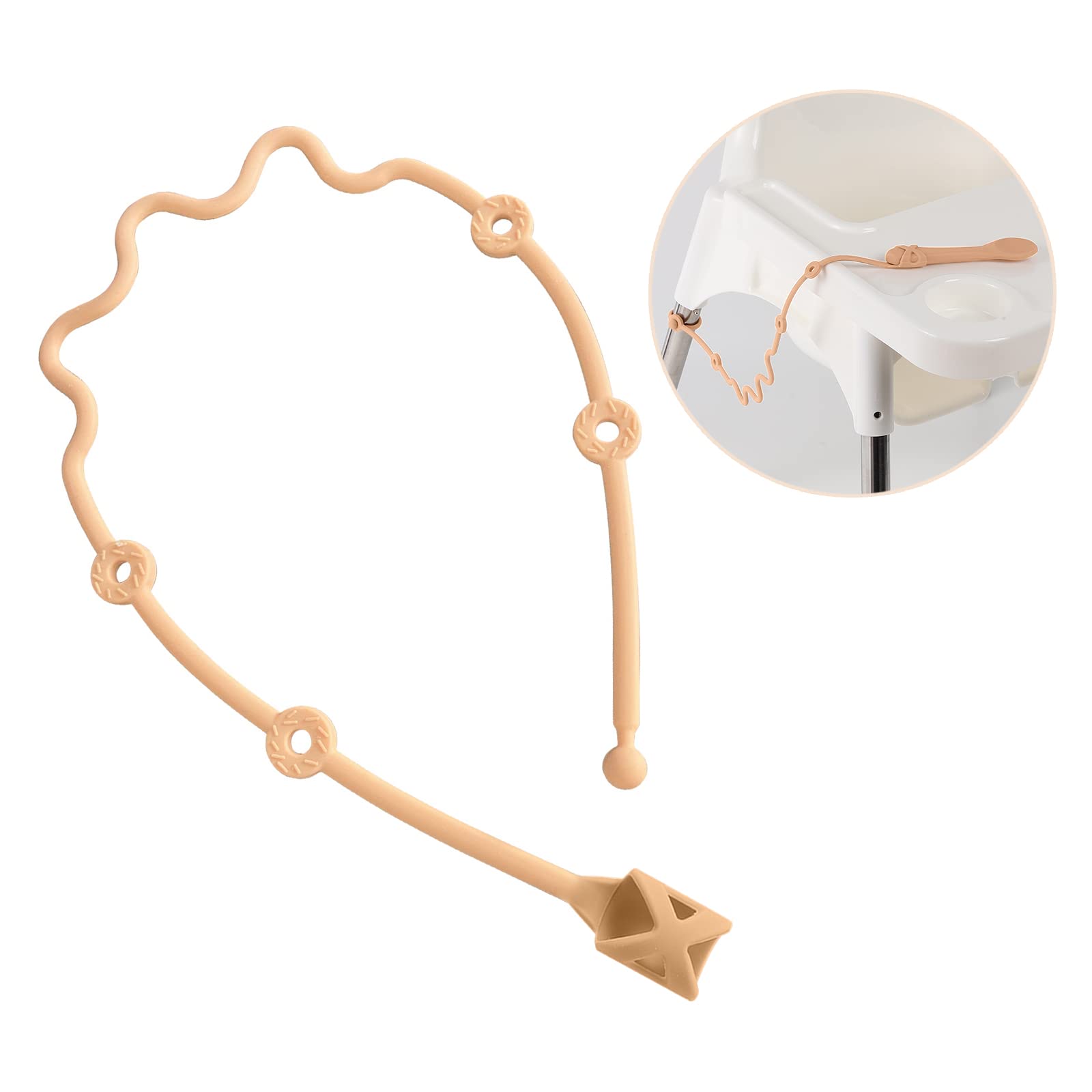 Gelinor silicone spoon holder attaches to highchair for tidy meals