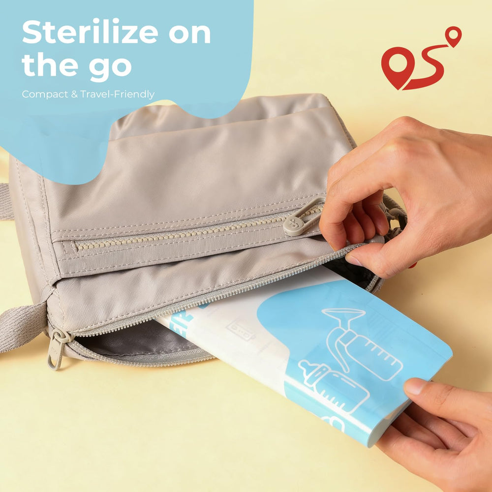 Gemdom travel-friendly sterilizer bags support on-the-go baby care.