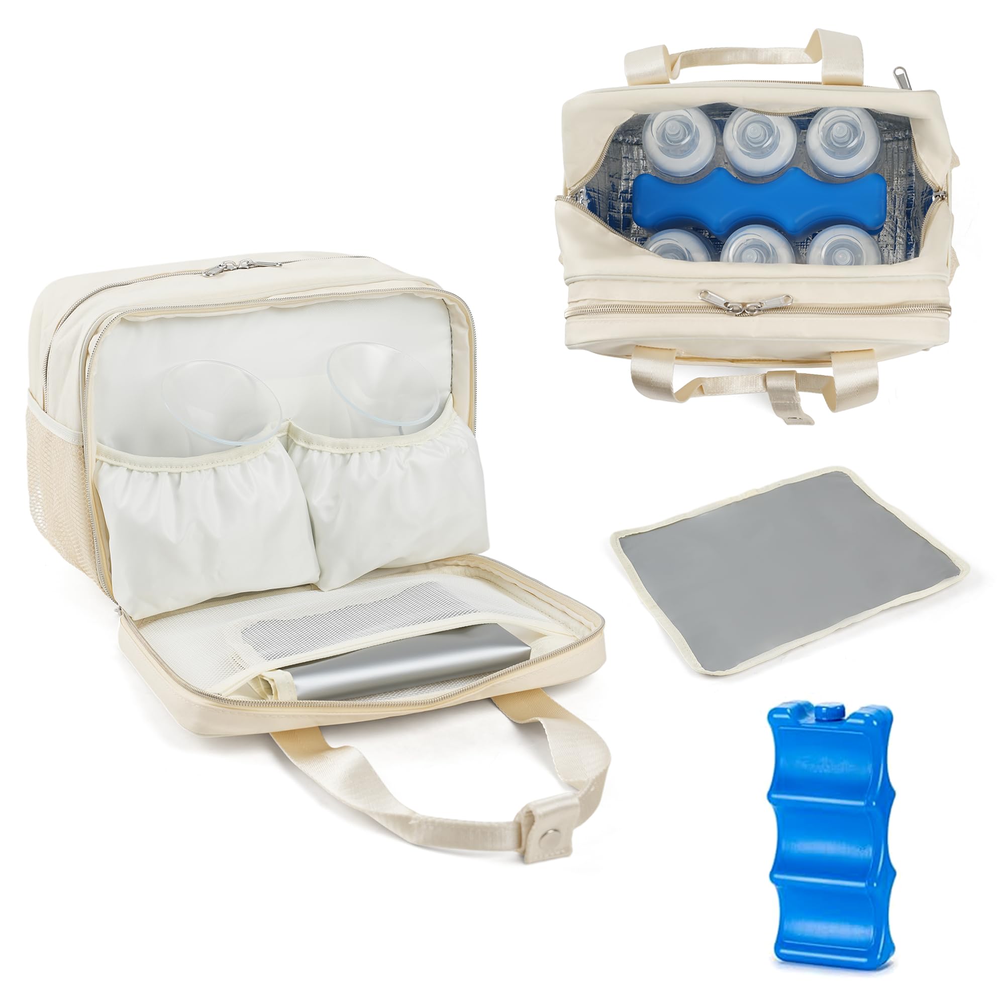 GEMIU breastmilk cooler bag with six-bottle capacity for on-the-go storage