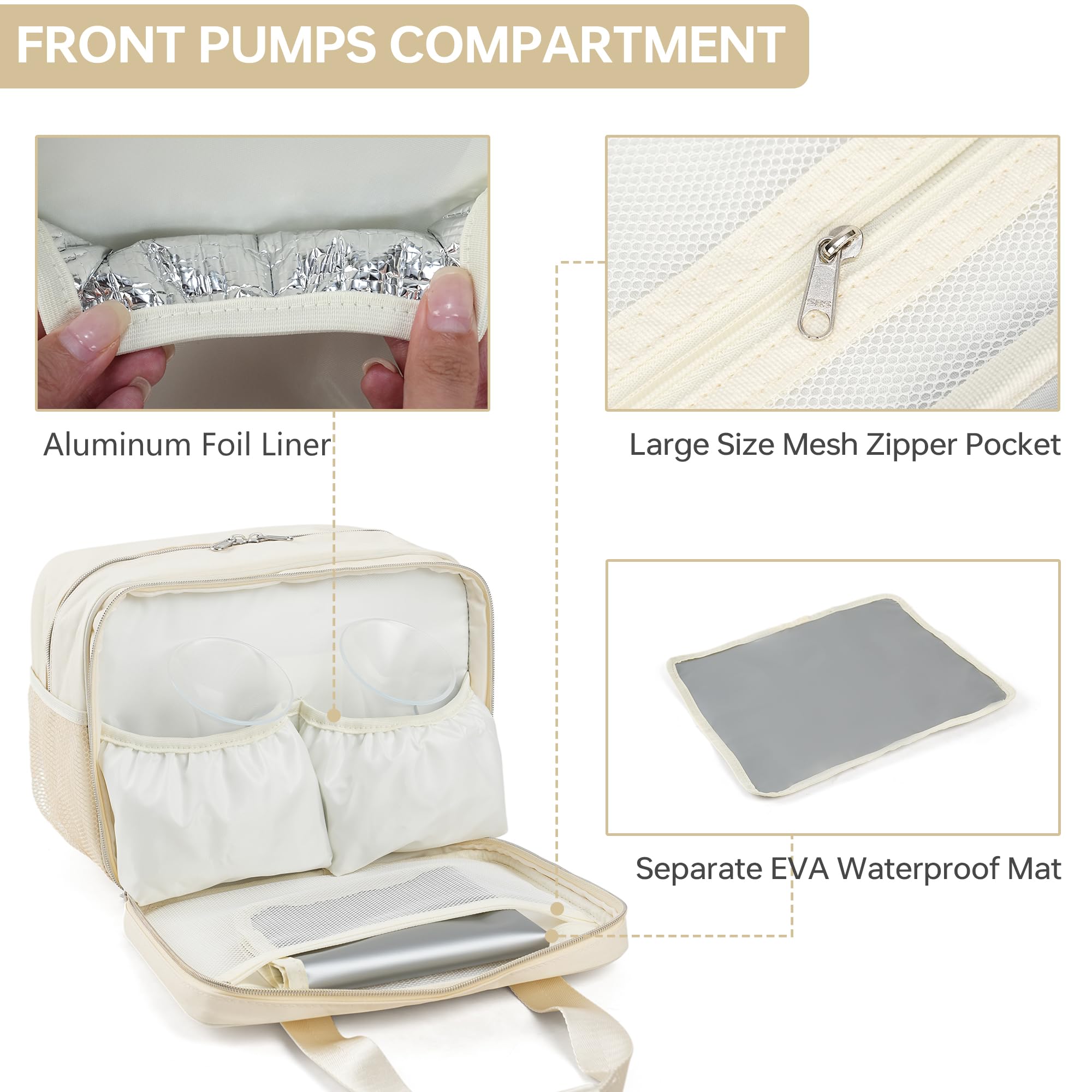 GEMIU cooler bag insulated lining highlights leakproof, easy-clean interior for travel