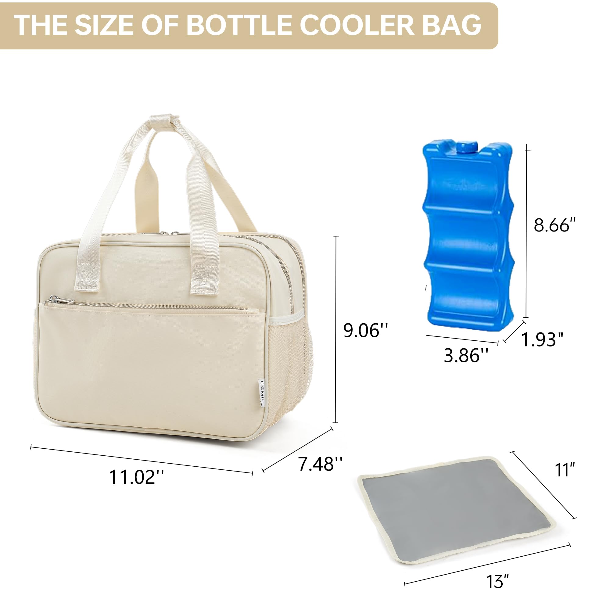 GEMIU bag side pocket provides quick access to essentials