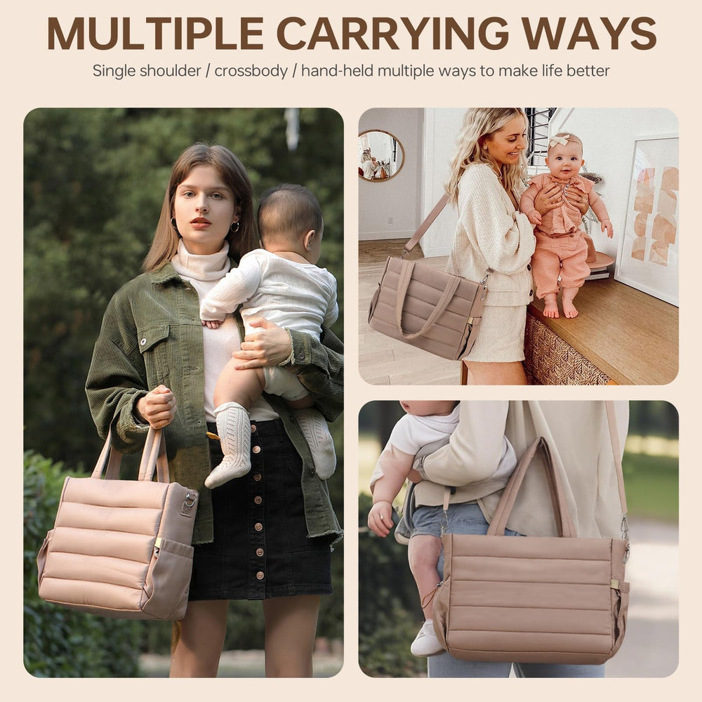 GEMIU Diaper Bag Tote crossbody straps provide versatile, comfortable carrying options.
