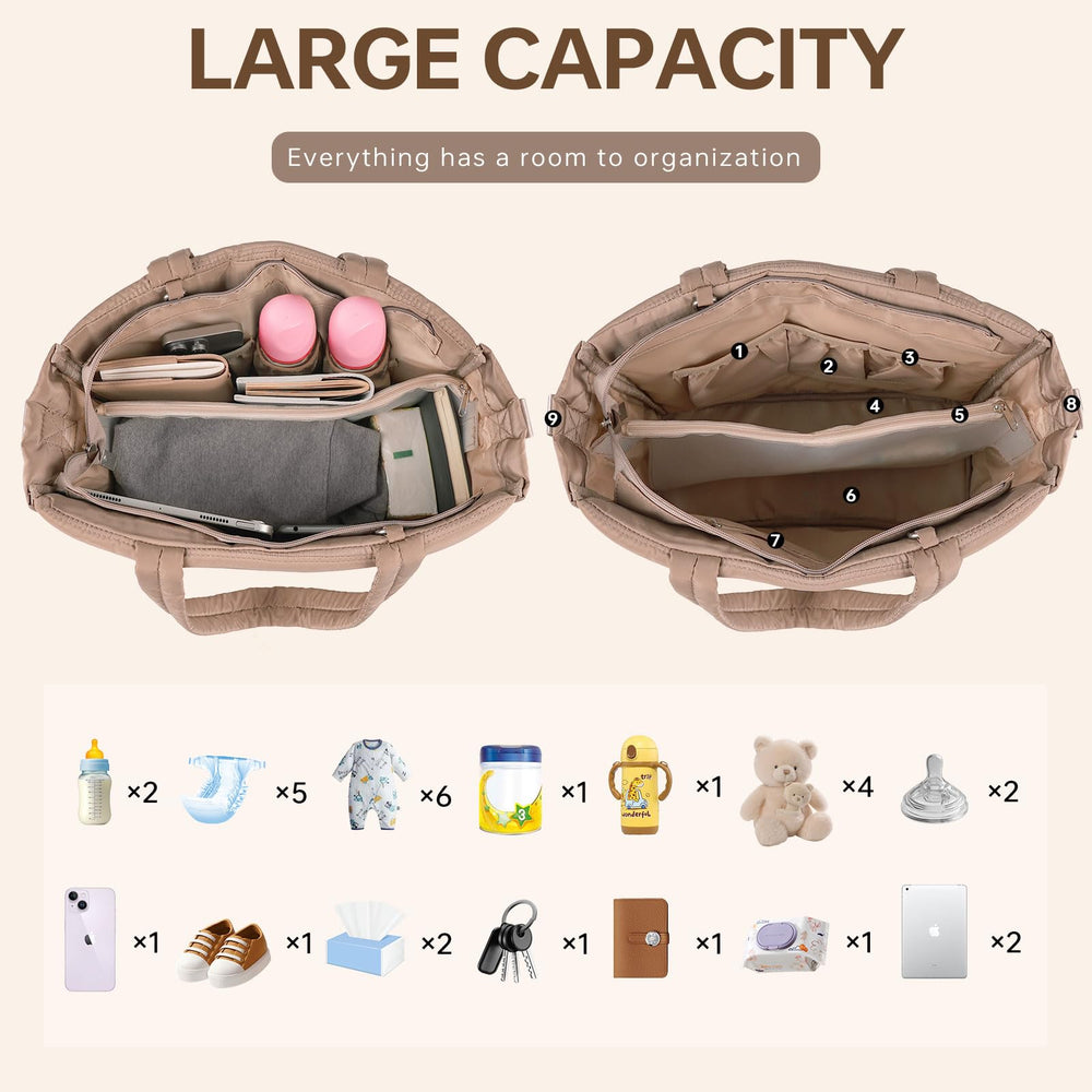 GEMIU Diaper Bag Tote silicone pacifier case keeps pacifiers clean and handy.