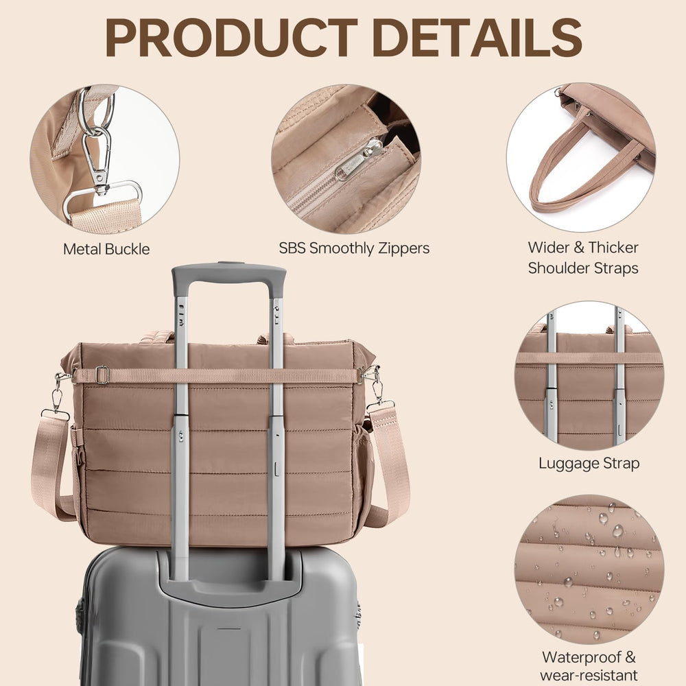 GEMIU Diaper Bag Tote stroller straps enable hands-free carrying on outings.