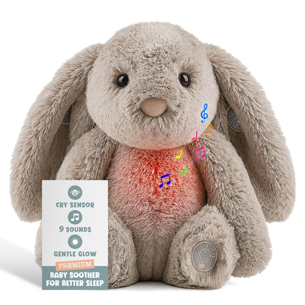 Gemma Joy Bedtime Bunny cry sensor soothes babies at night