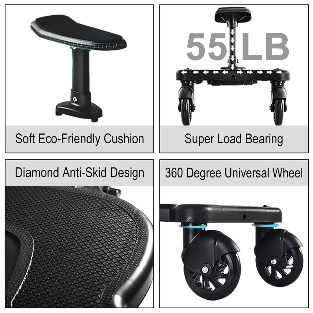 GemonExe non-slip pedal provides stable footing for growing riders.
