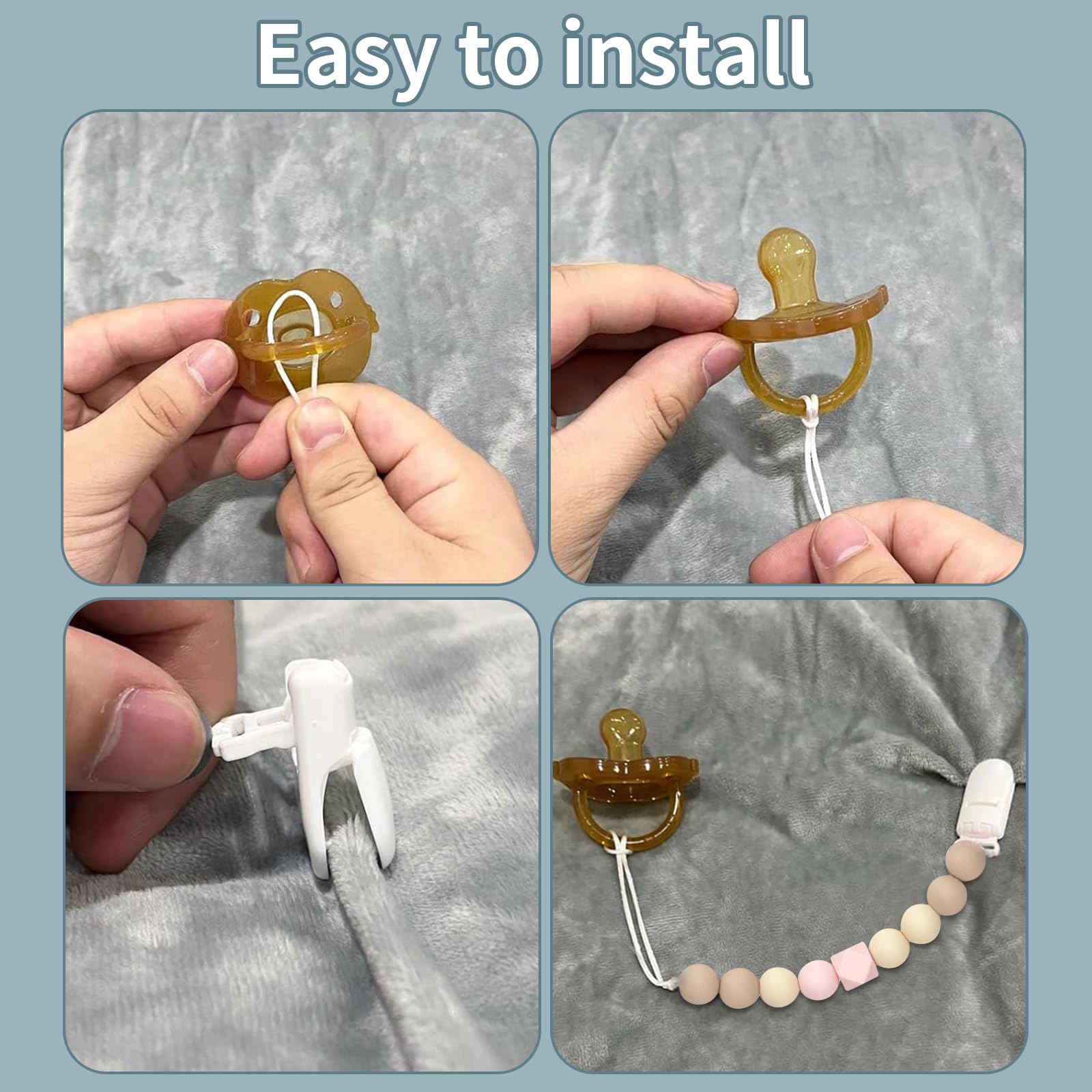 Durable silicone beads provide tactile stimulation for baby exploration.