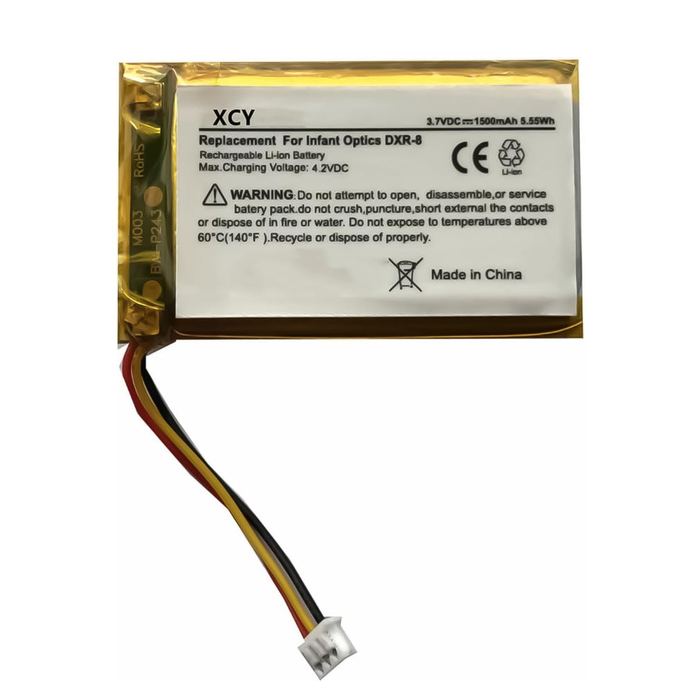 General replacement battery for the DXR-8 monitor, enabling reliable on-the-go monitoring.