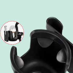 Generic 360 degree rotation accessory supports hands free sipping and device use.
