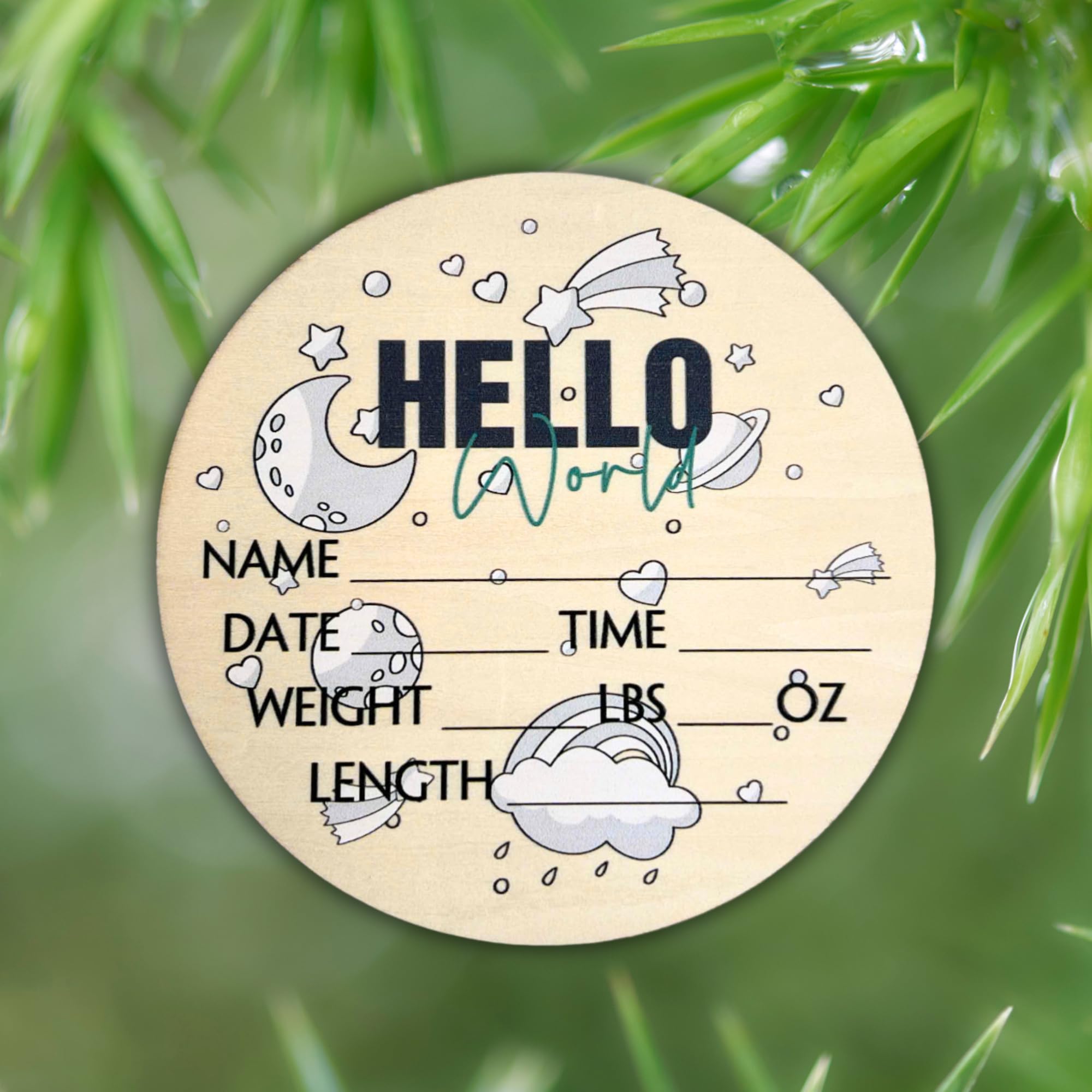 Generic Baby Announcement Sign for nursery decor and family memories.