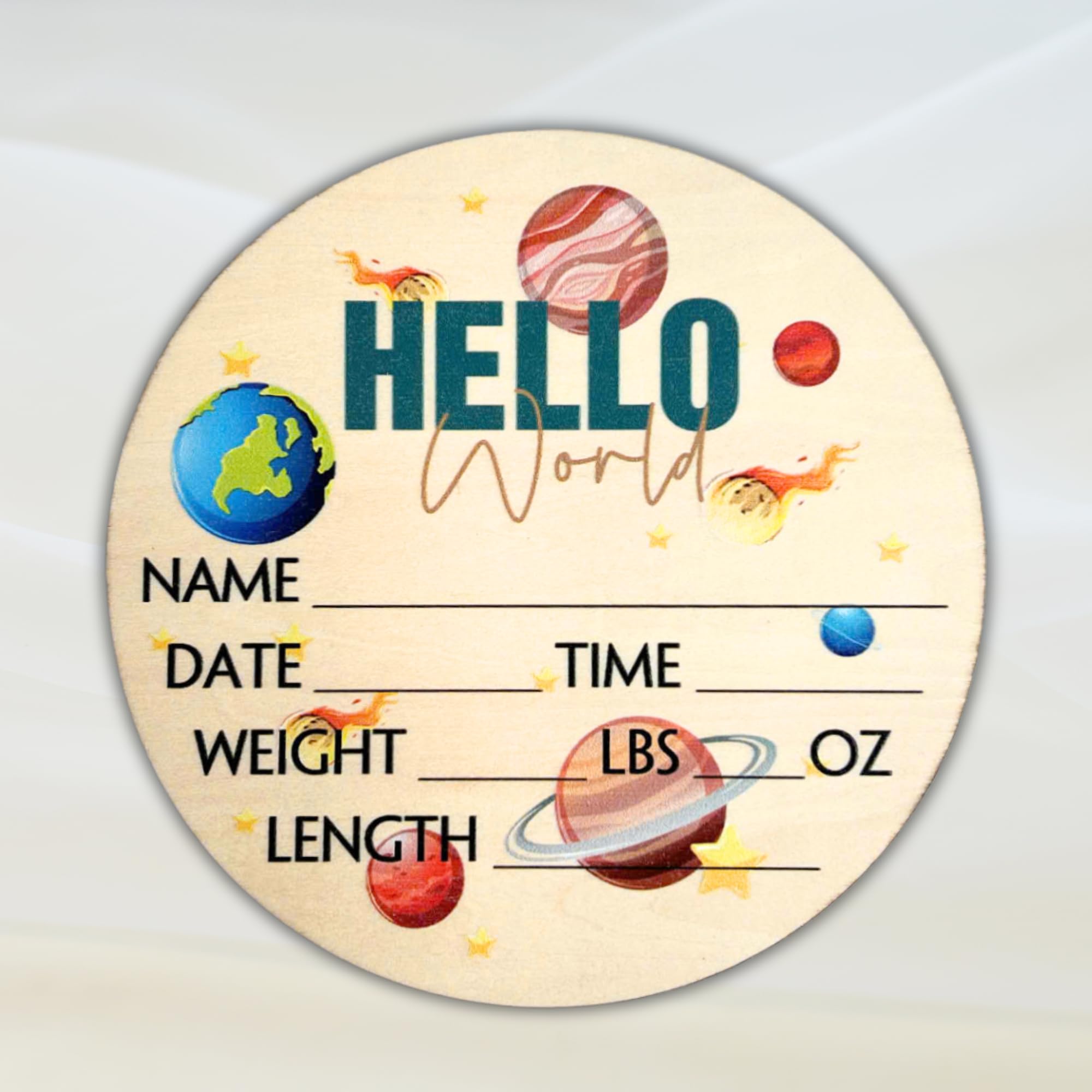 Generic Baby Arrival Sign Nursery Display adds elegance to the baby's first space.