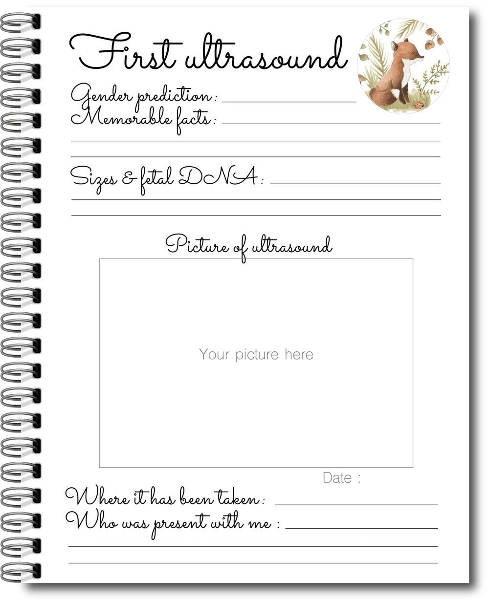 Générique My Baby Memories Book birth page welcoming your little one