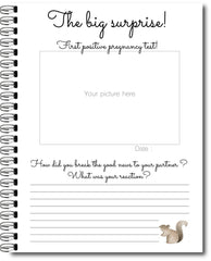 Générique My Baby Memories Book ultrasound page capturing big news with notes