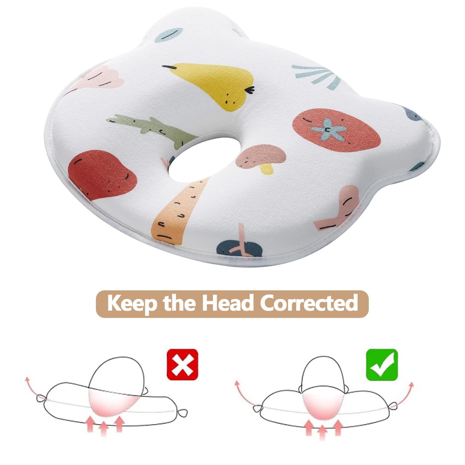 Generic Baby Pillow memory foam layer provides gentle contouring for naps.