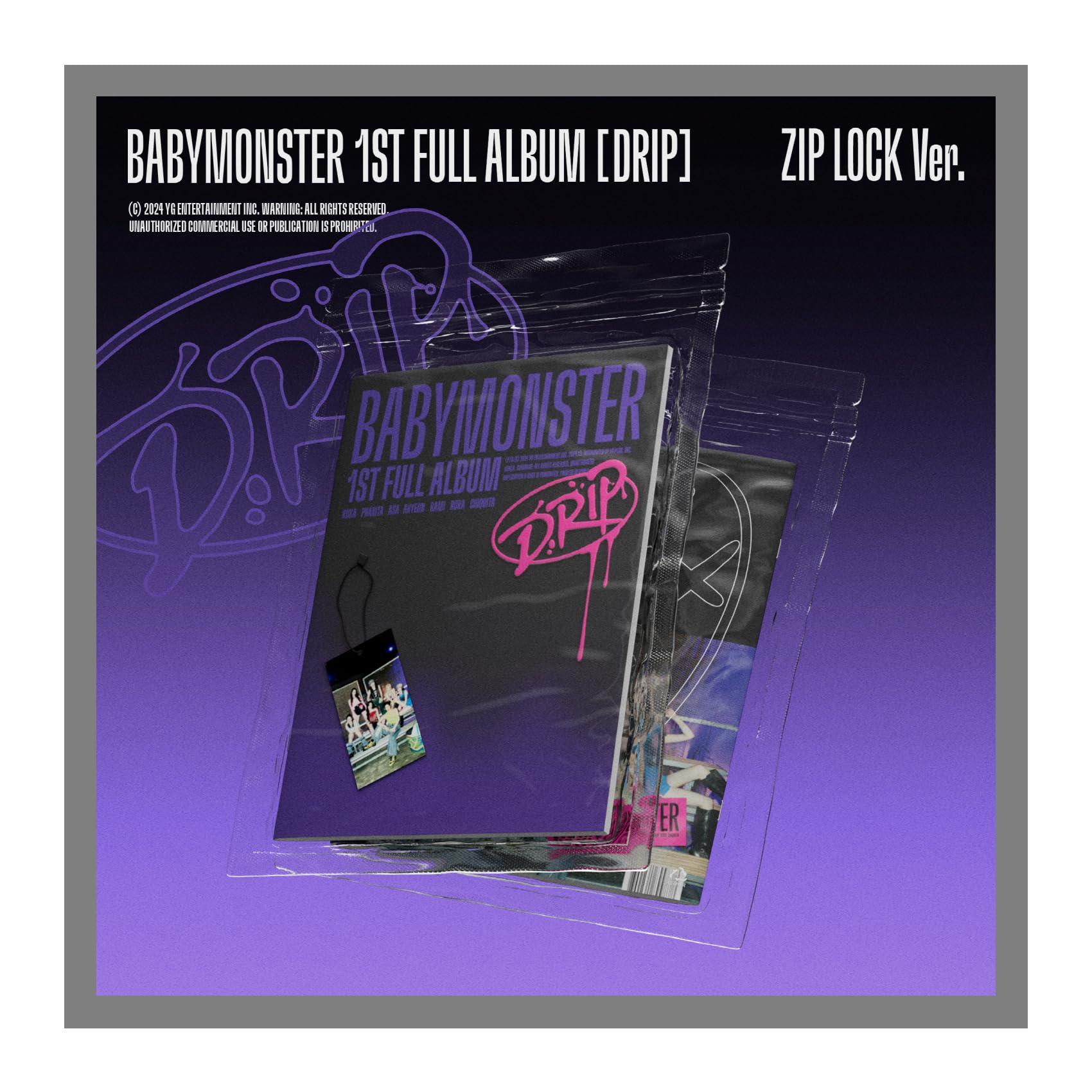 Generic BABYMONSTER DRIP album cover showcasing premium packaging for collectors.