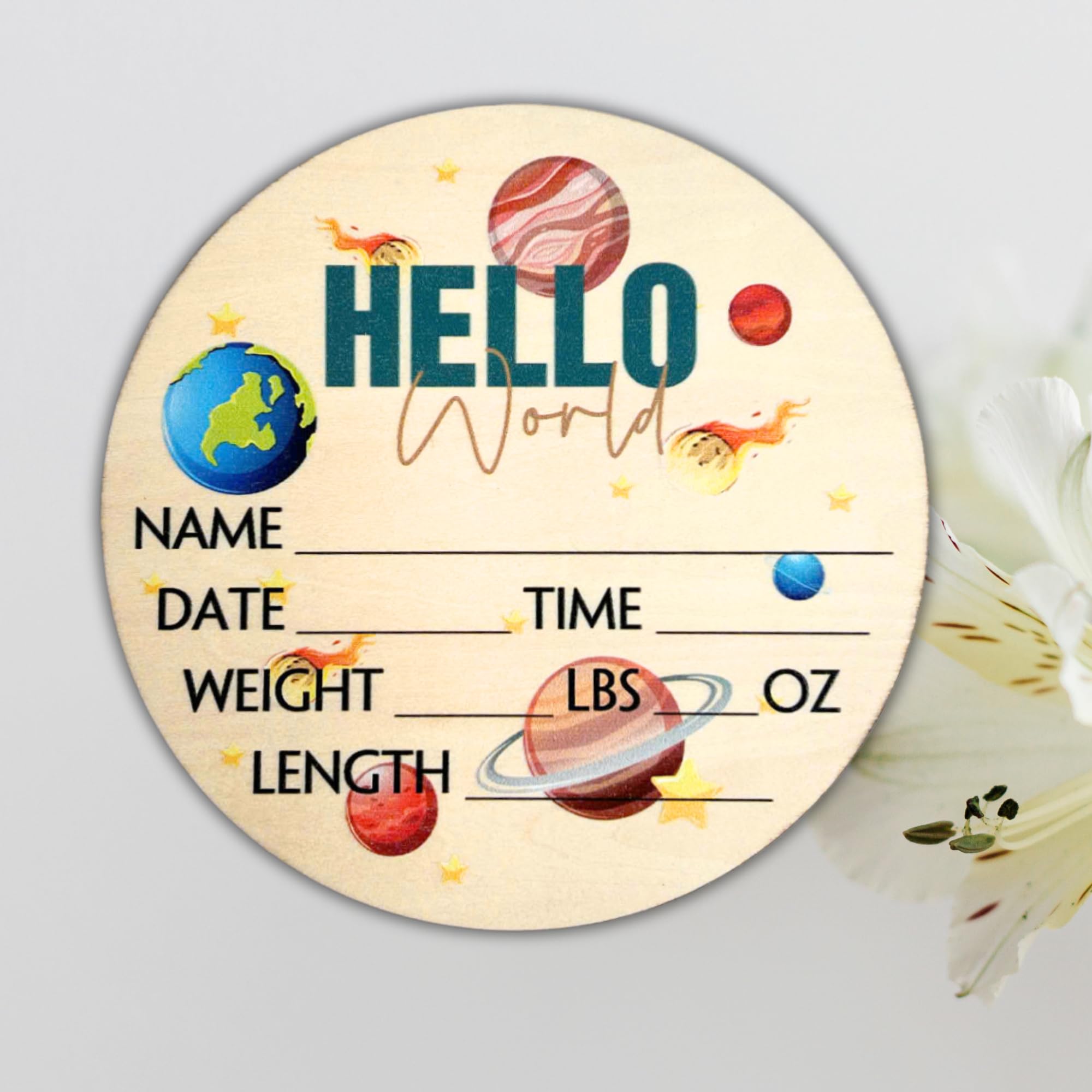 Generic Baby Announcement Board Hospital Setup offers a clear, crowd-pleasing moment.