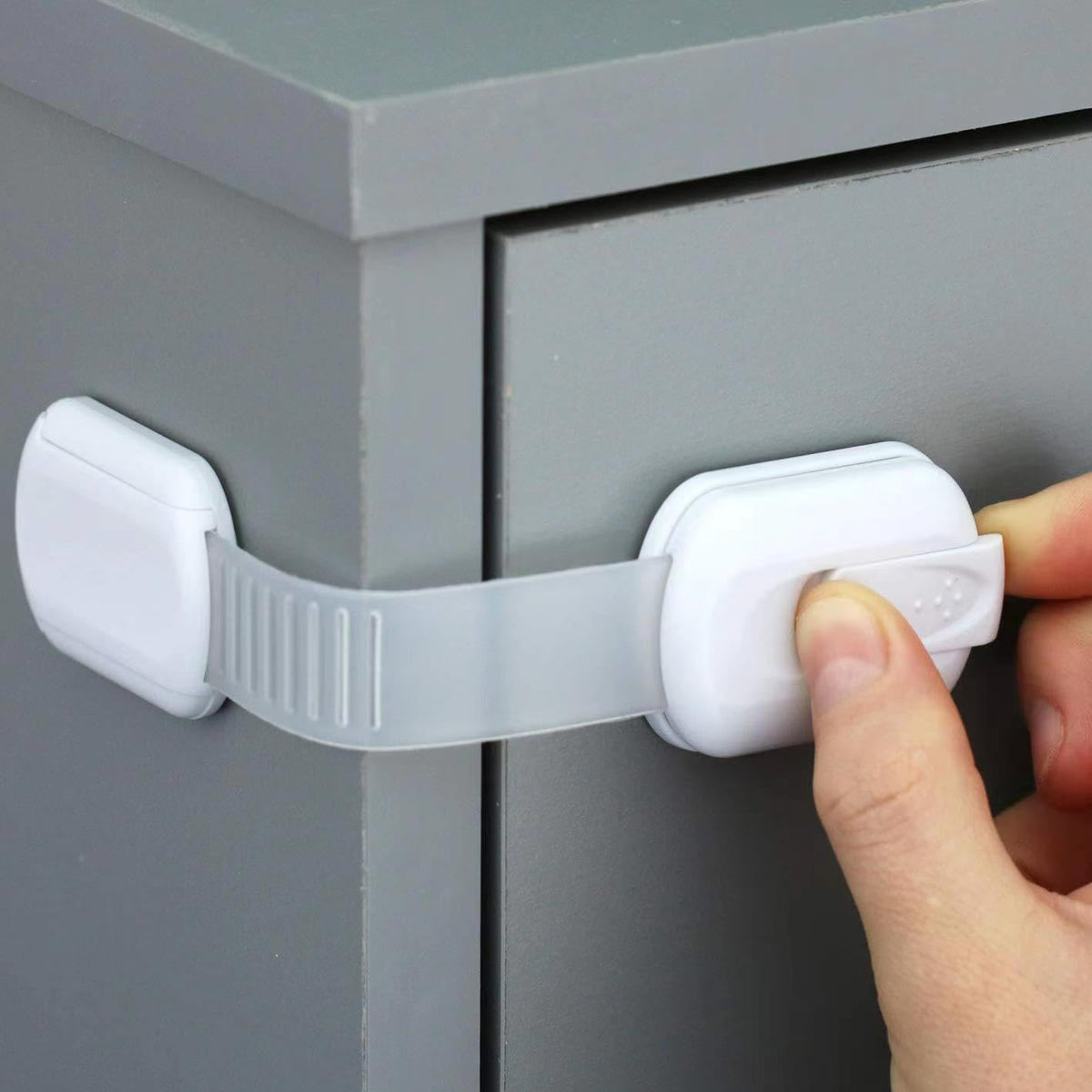Generic cabinet lock 6pack for quick, child-safe cabinet protection.