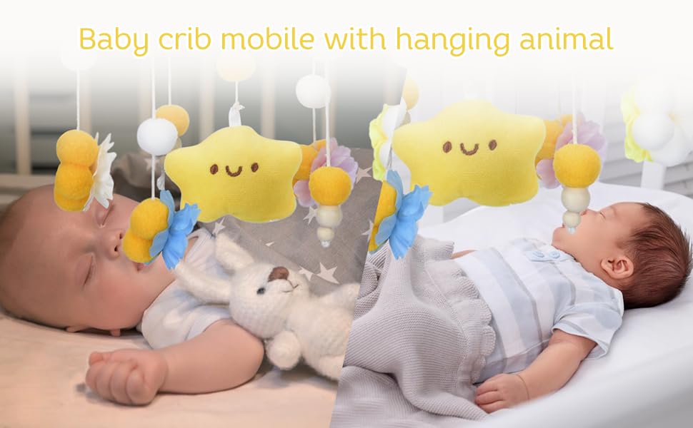 Generic crib mobile fits most standard cribs with 20-inch diameter