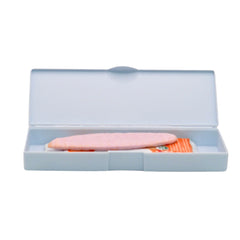 Generic Crush-Proof Baby Snack Holder blue keeps 1–2 snack packs intact during trips.