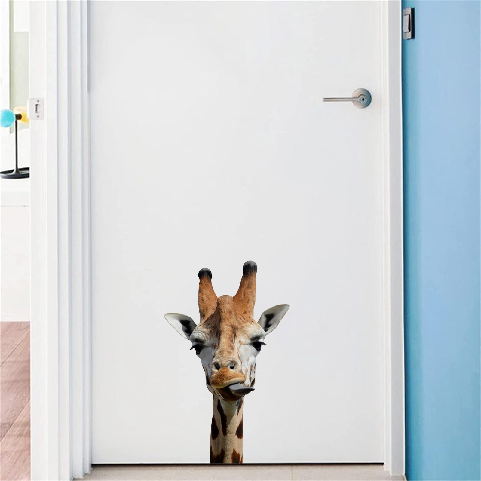 Generic decorative giraffe decal suitable for doors, windows, tiles, and furniture