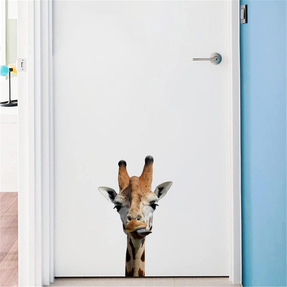 Generic decorative giraffe decal suitable for doors, windows, tiles, and furniture