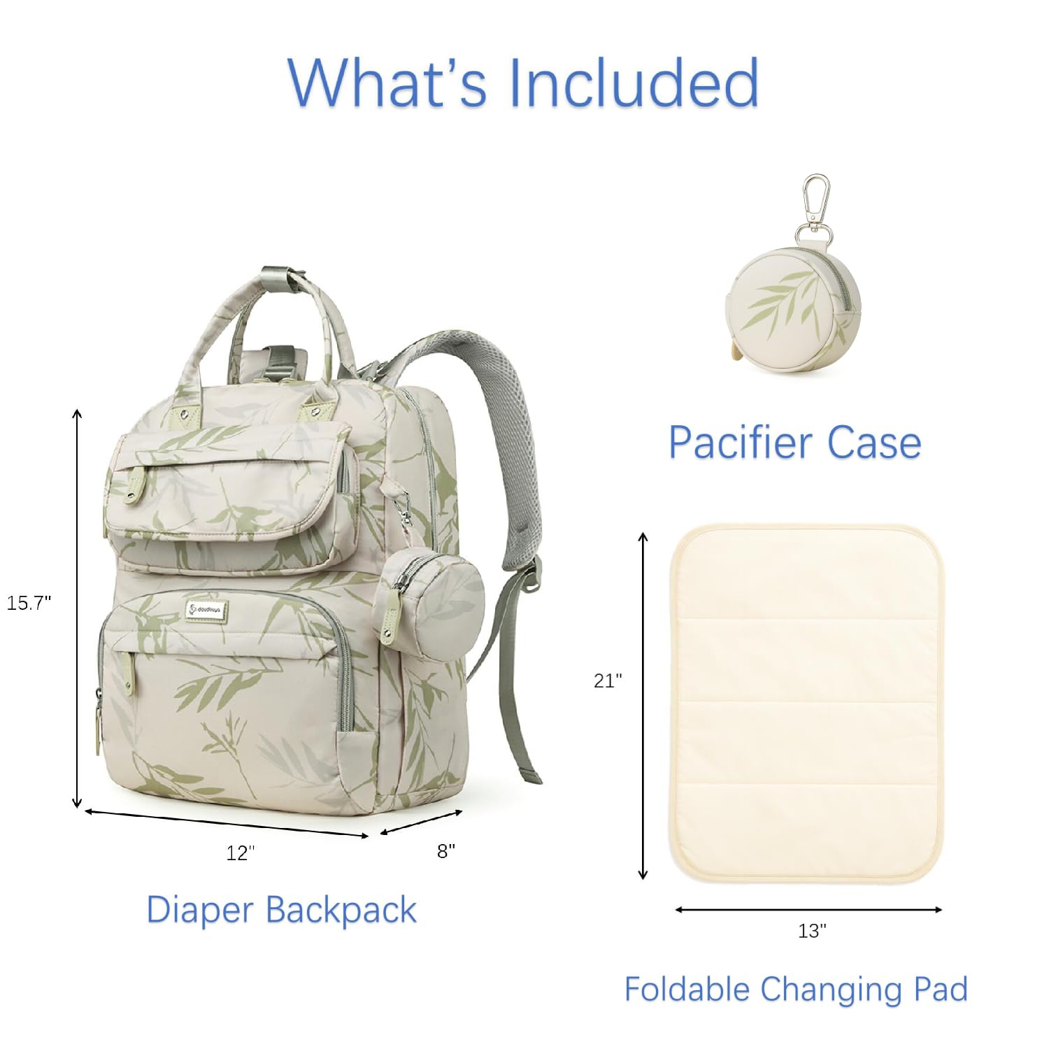Generic Diaper Bag Backpack durable waterproof fabric resists wear and cleans easily