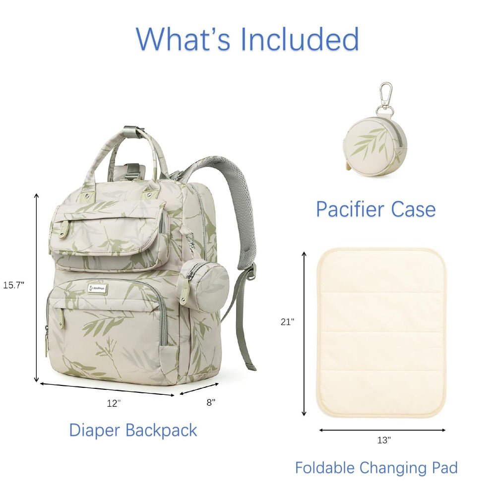 Generic Diaper Bag Backpack durable waterproof fabric resists wear and cleans easily