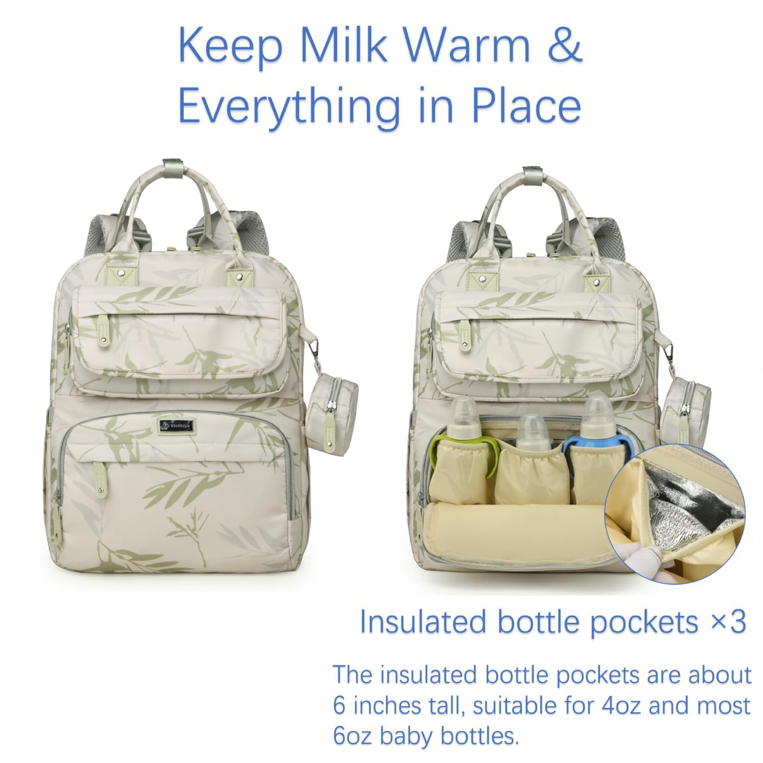 Generic Diaper Bag Backpack luggage sleeve slides over a suitcase handle