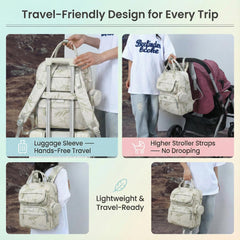 Generic Diaper Bag Backpack pacifier holder keeps essentials attached and ready