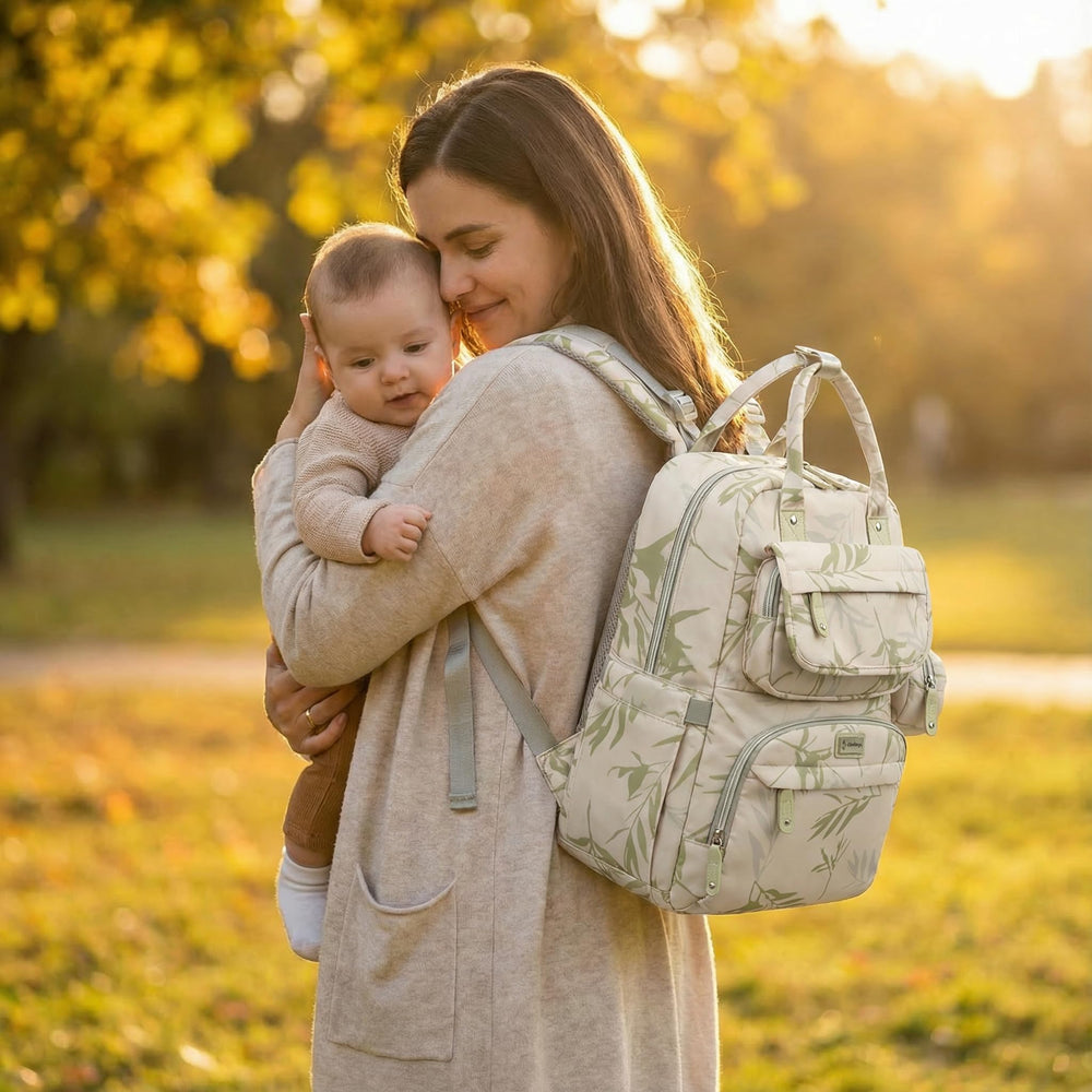 Generic Diaper Bag Backpack wipe-access pocket for easy diaper changes