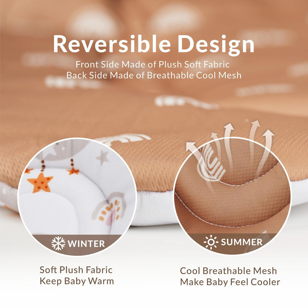 Generic Dinosaur Infant Seat Insert includes belt pads and buckle cover for gentle harness contact