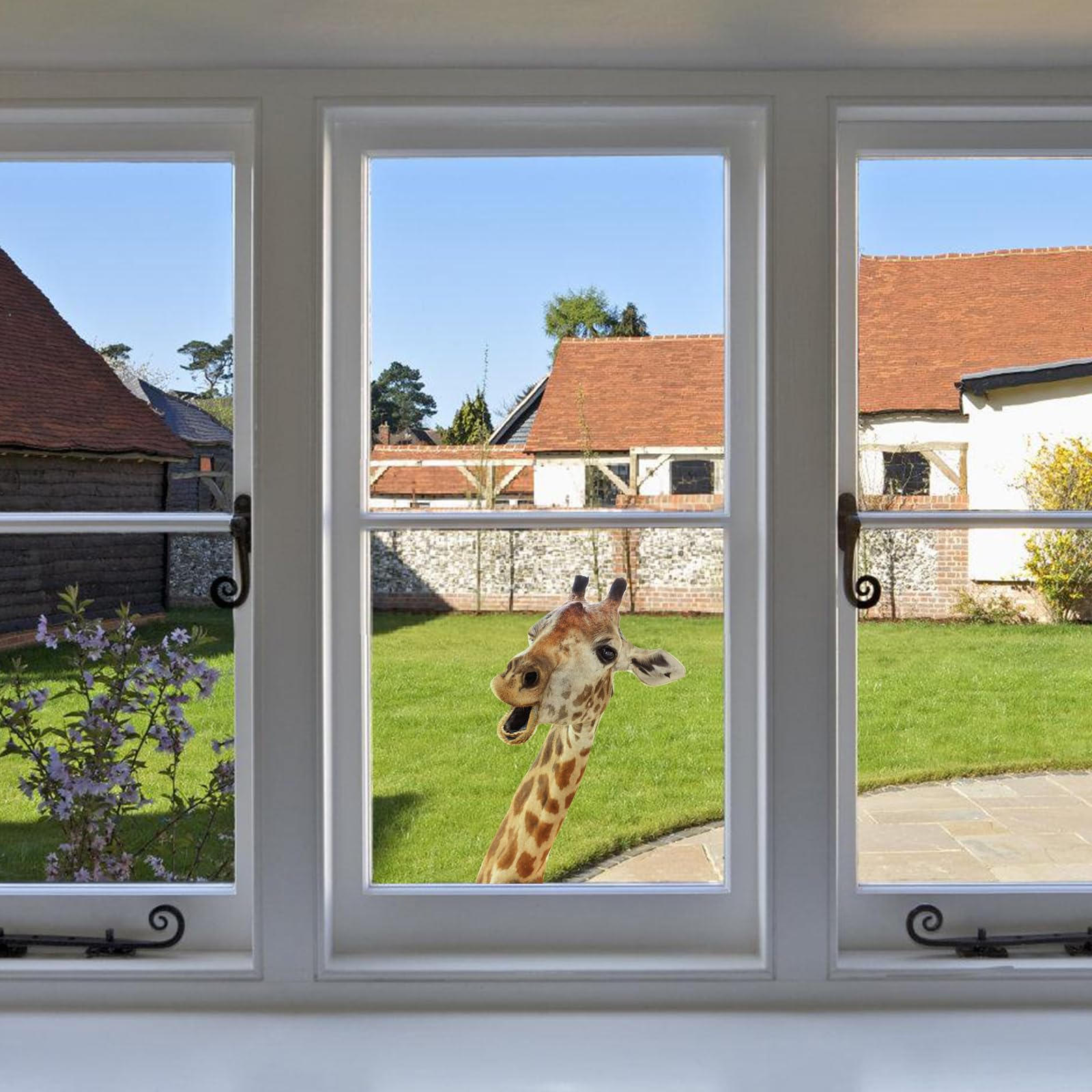 Generic giraffe wall decal packaging illustrating simple indoor decoration ideas