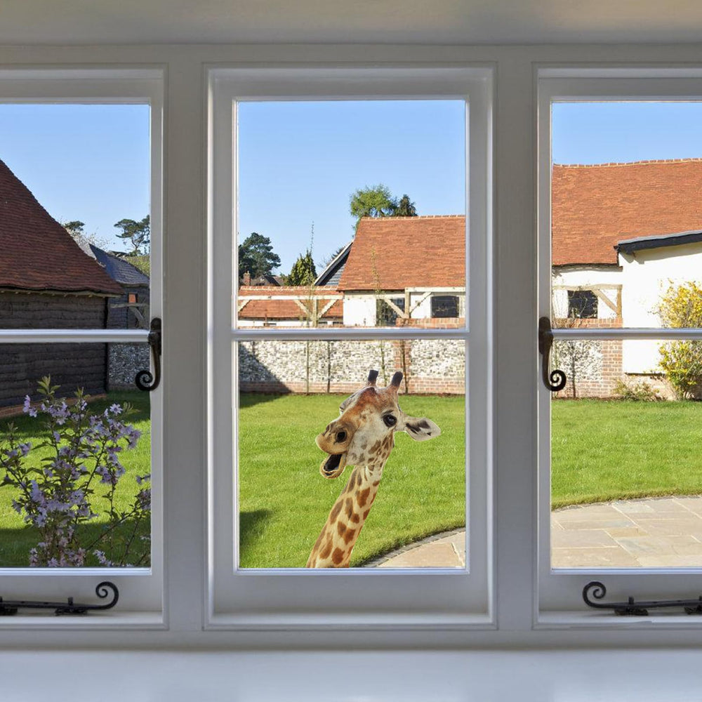 Generic giraffe wall decal packaging illustrating simple indoor decoration ideas