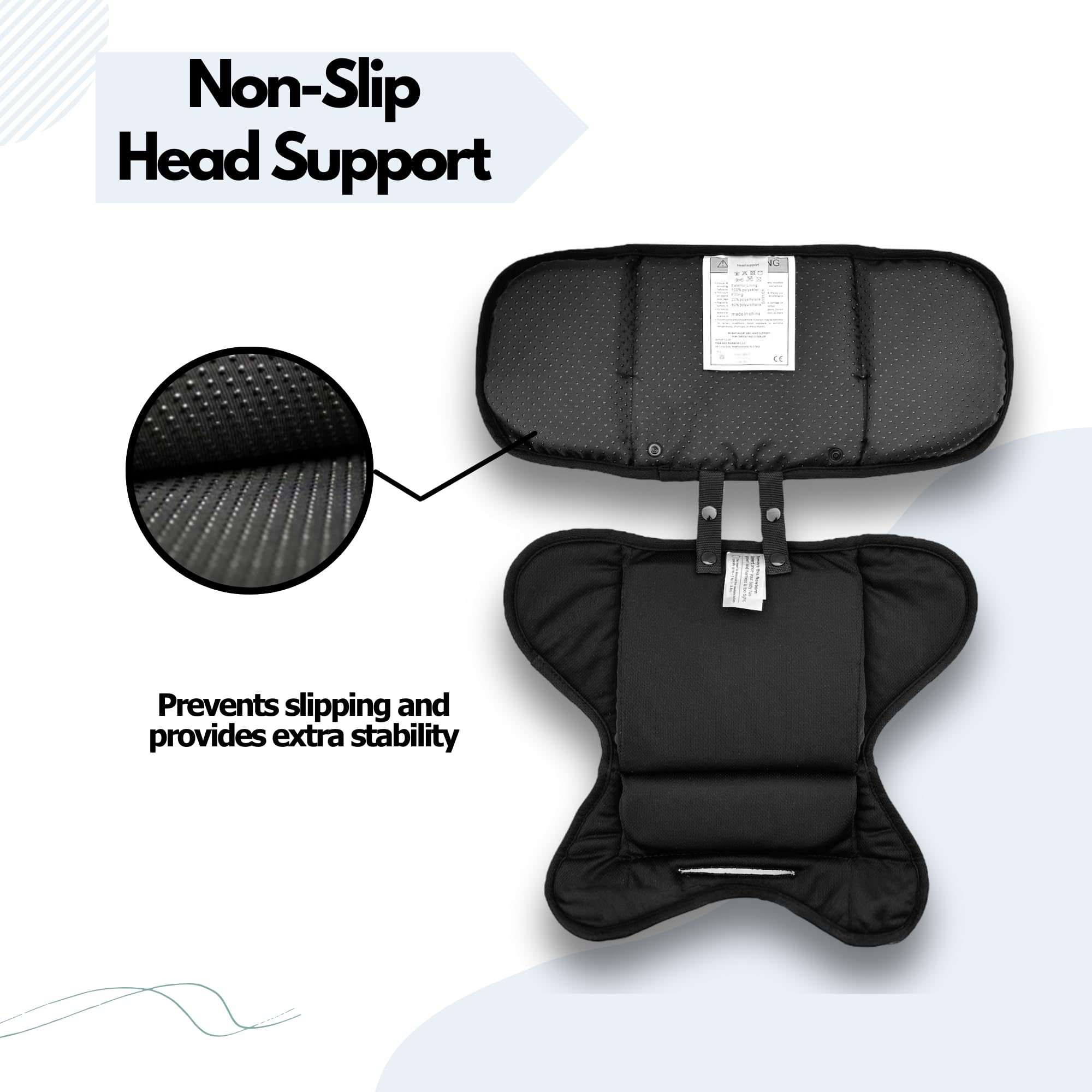 Body insert provides newborn support up to 11 lbs; remove as baby grows.