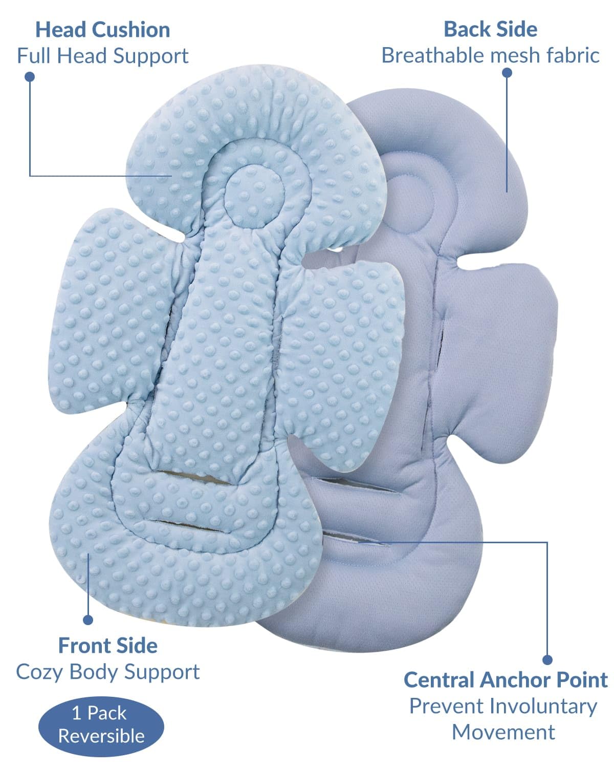 Generic infant insert dots dark blue machine washable care instructions