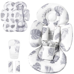 Generic Infant Seat Insert provides head support in Grey Leaf for newborns