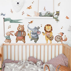 Generic Jungle Baby Animals elephant wall decal for nursery decor and easy removal.