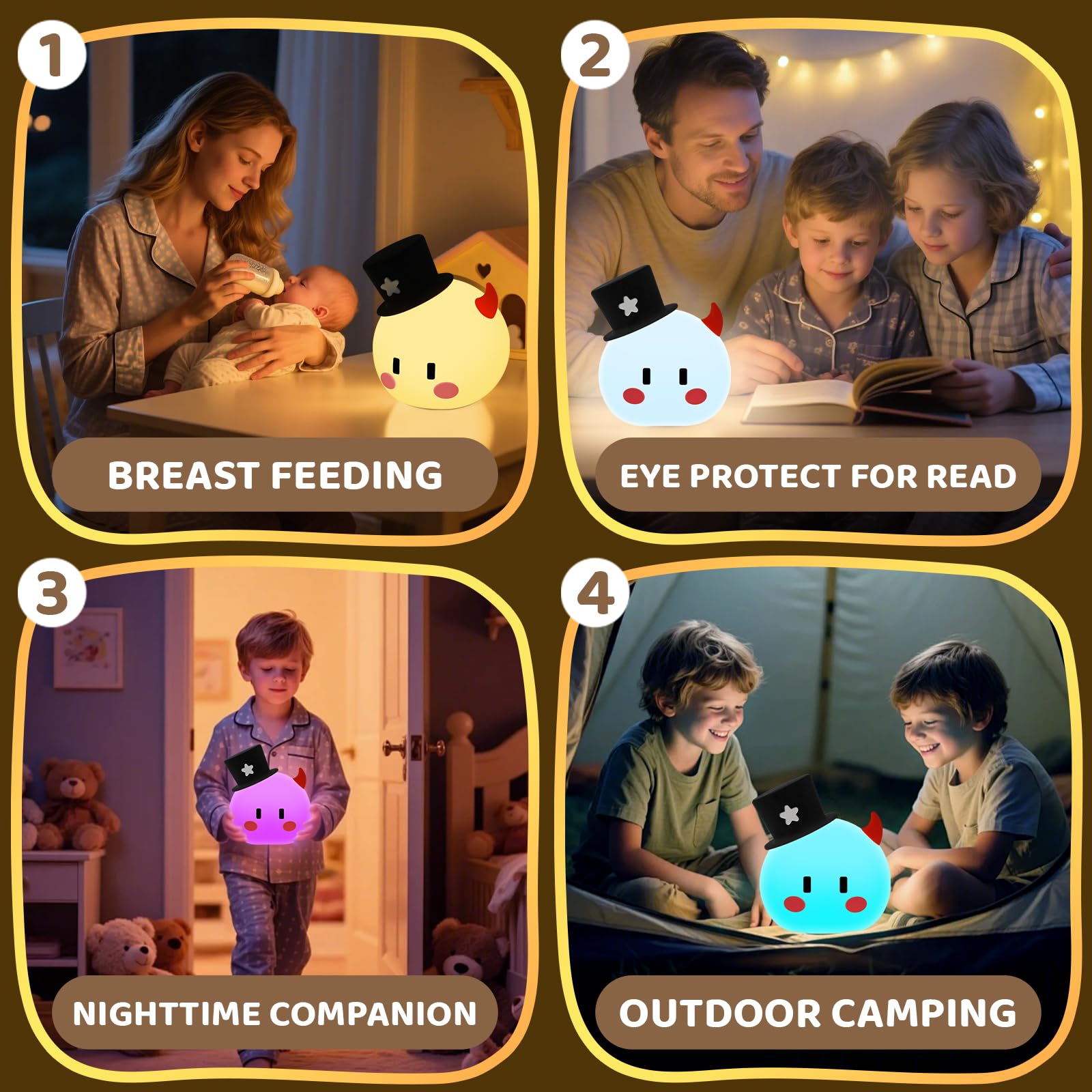 Gift-ready packaging makes Generic Monster Night Light a cute present.