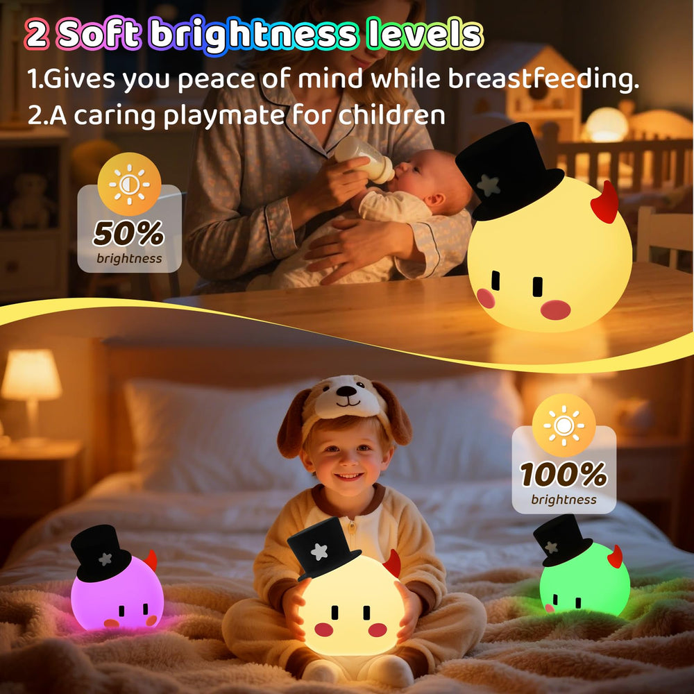 Close-up of Generic Monster Night Light silicone texture, showing soft, squeezable material.