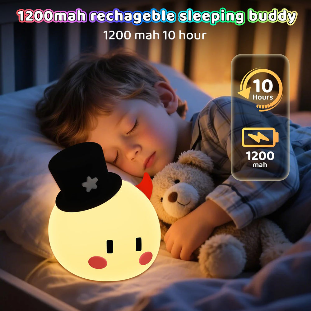 Soft warm glow from the Generic Monster Night Light creates calm ambiance.