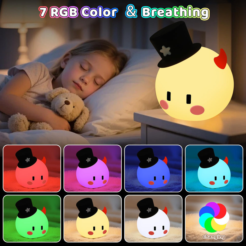 Generic Monster Night Light demonstrates Candle Light, Flickering, and Breathing modes.