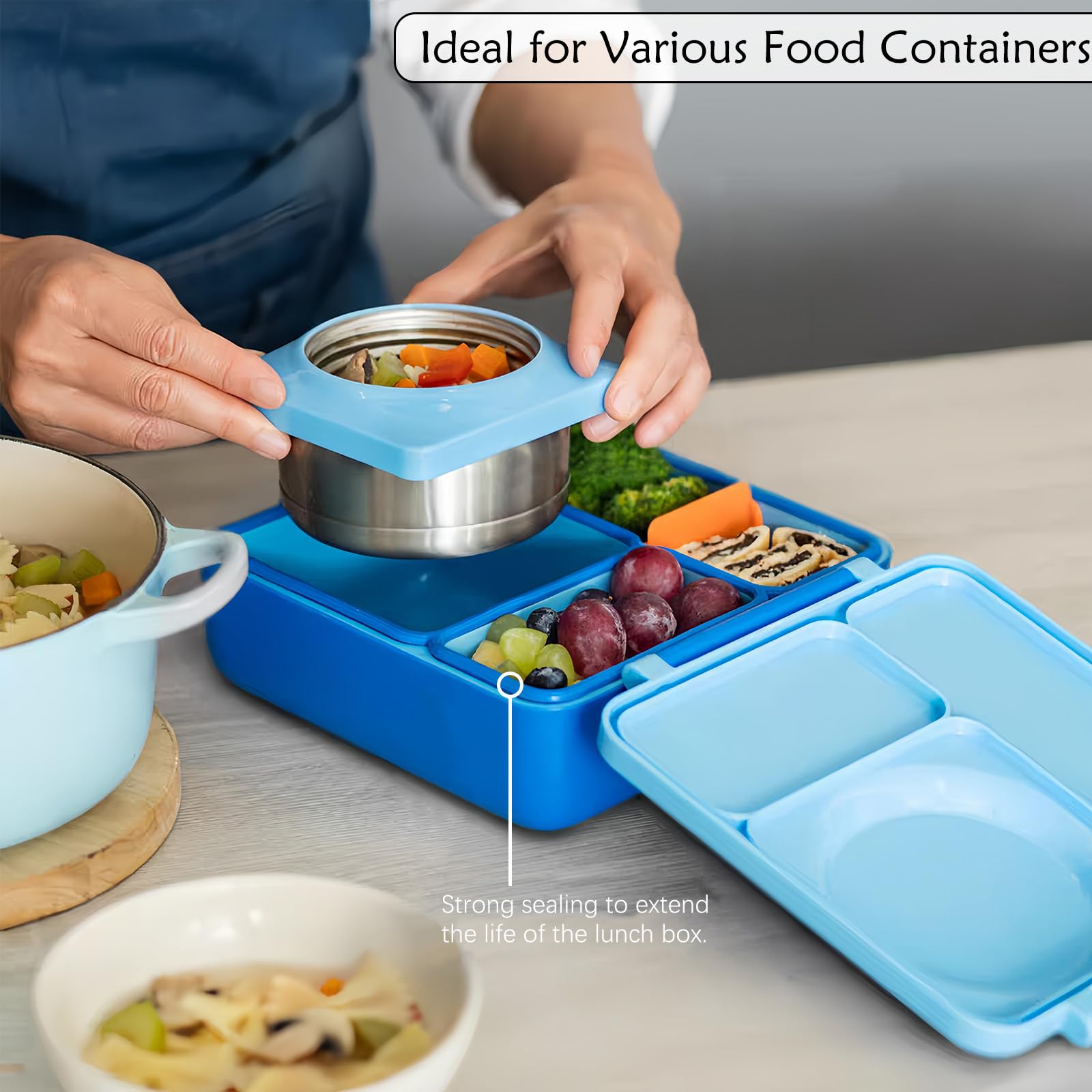 Generic OmieBox dishwasher-safe seal closeup, easy cleaning between uses.