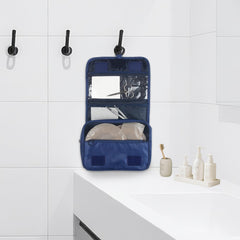 Generic ostomy travel bag stylish-navy-covers: privacy and elegance for post-surgery use.