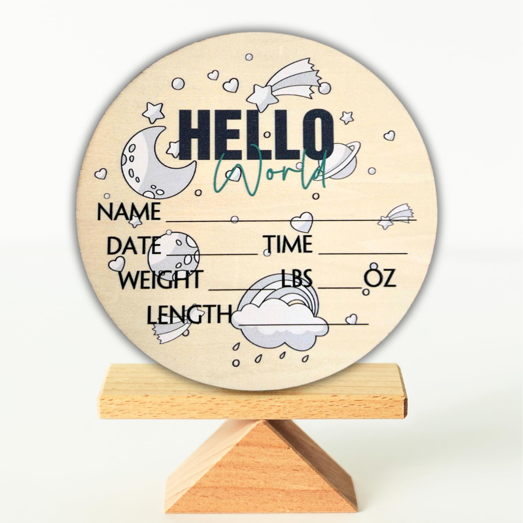 Generic Personalized Baby Announcement Sign offers customization for a bespoke keepsake.