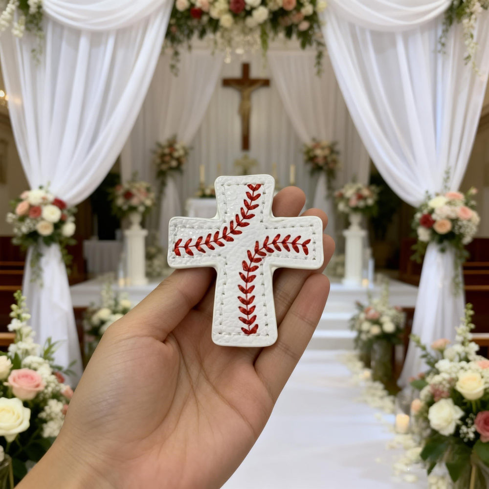 Generic Pocket Blessing Baseball Cross card—premium matte card included with Philippians 4:13.