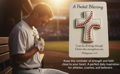 Generic Pocket Blessing Baseball Cross stitching—high-quality craftsmanship for lasting keepsake.
