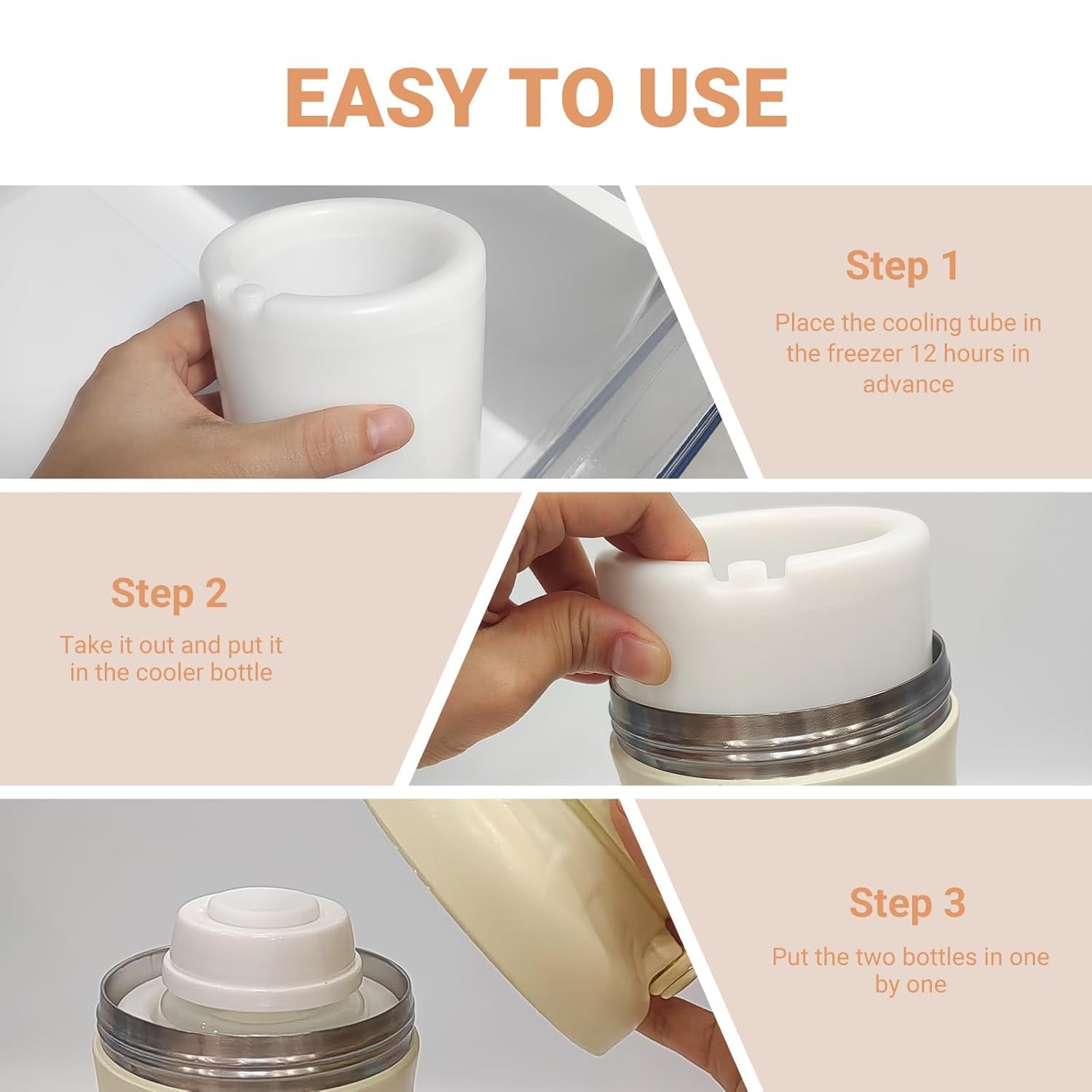 Generic portable breast milk cooler bottle leak-proof materials for safe storage