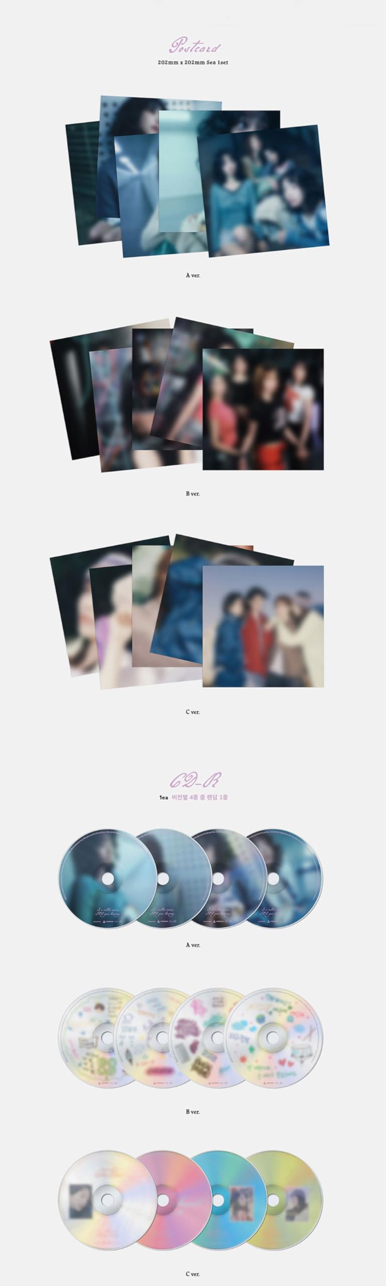 Generic QWER postcard set offers collectible inserts for fan sharing