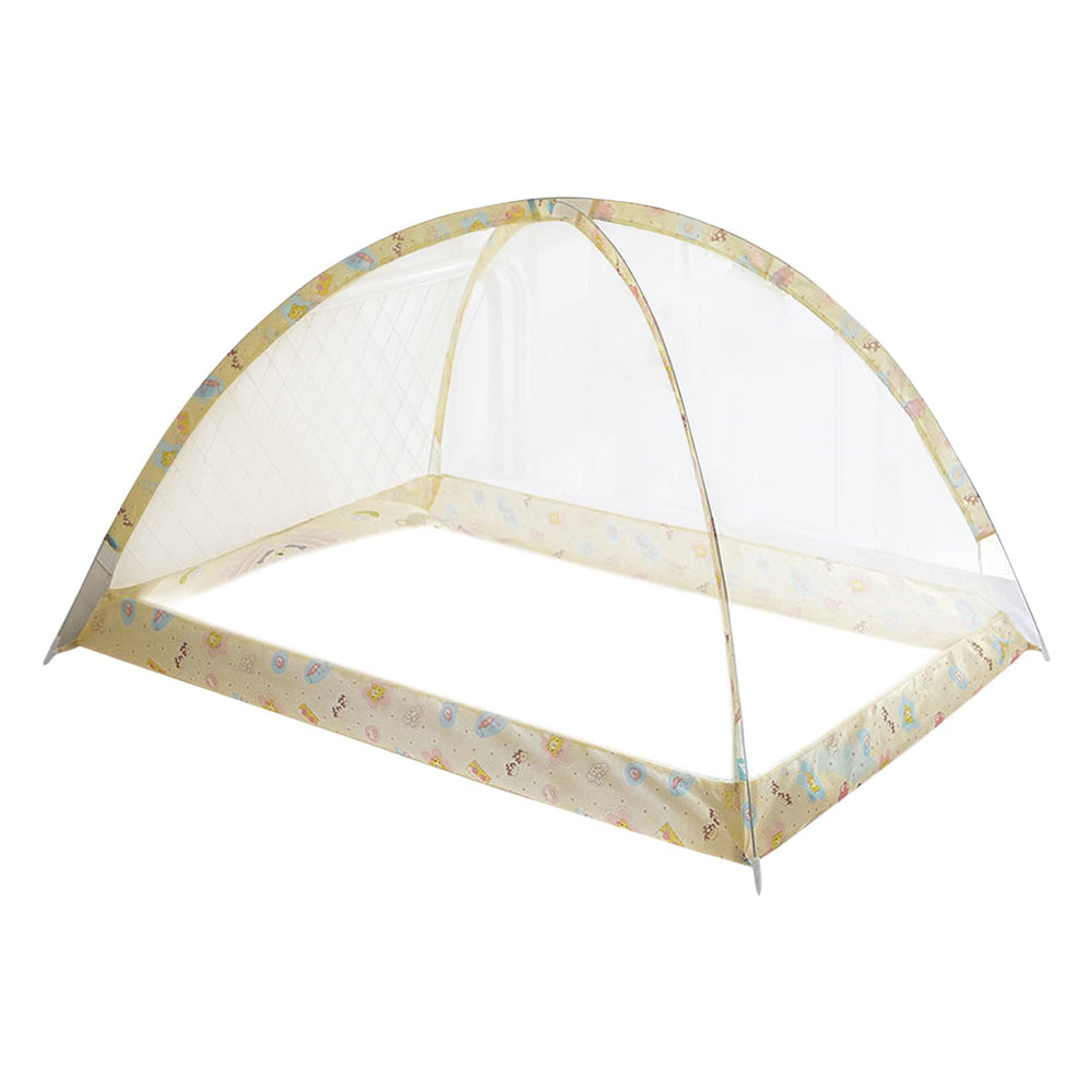 Generic see-through mesh keeps baby visible while providing protection.