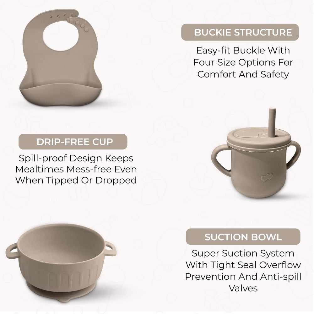 Generic SiliFeed child self-feeding setup supports hand-eye coordination
